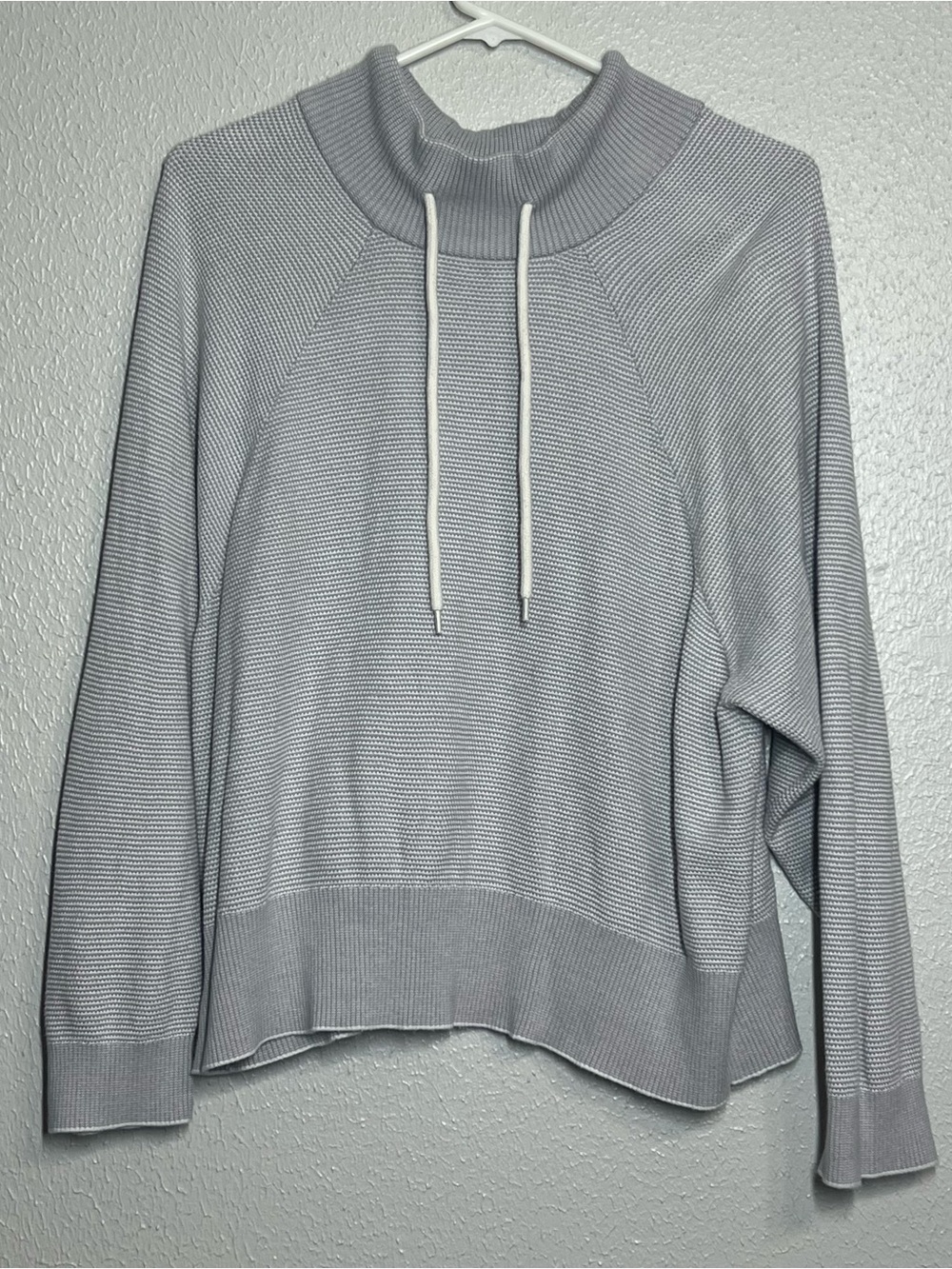 VARLEY Sweater Mock Neck Pullover Activewear Top Gray Textured Womens Size Small